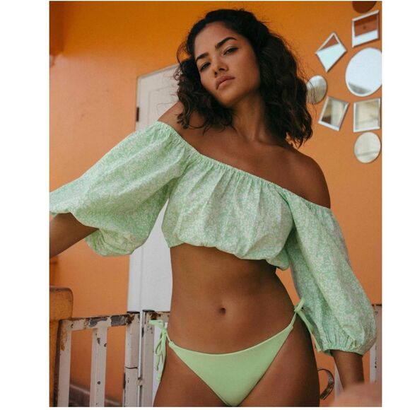 Billabong Tropic Sun Crop Top in Honeydew NWT - Picture 15 of 15